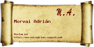 Morvai Adrián névjegykártya